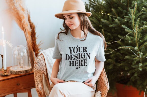 Christmas Bella Canvas 3001 Mockup 1