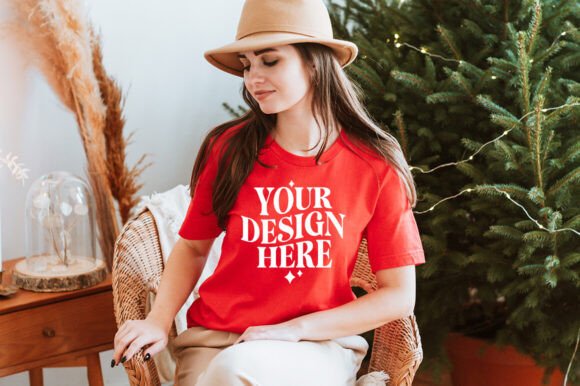 Christmas Bella Canvas 3001 Mockup 31 for Product Mockups
