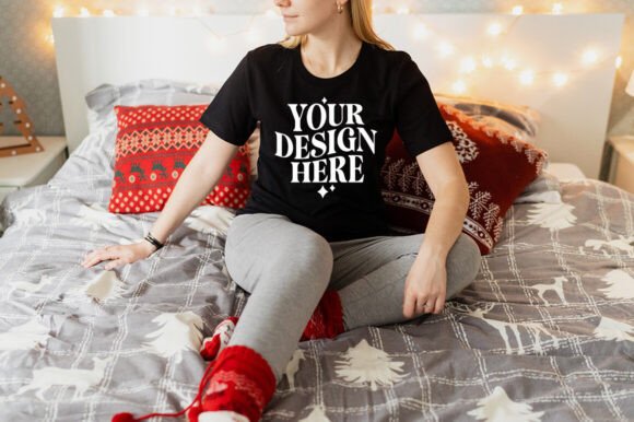 Christmas Bella Canvas 3001 Mockup 37: A Festive Product Mockup Asset
