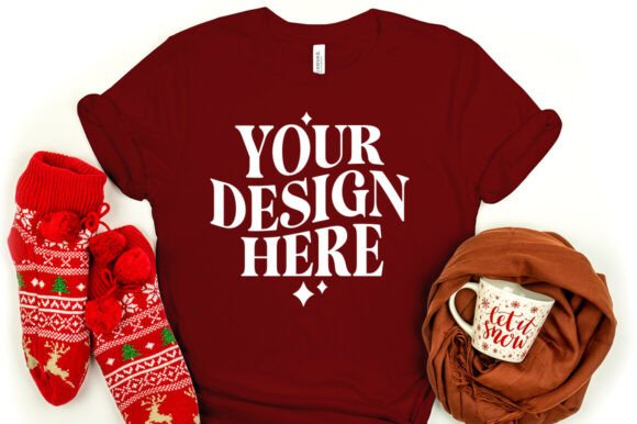 Christmas Bella Canvas 3001 Mockup Cardi