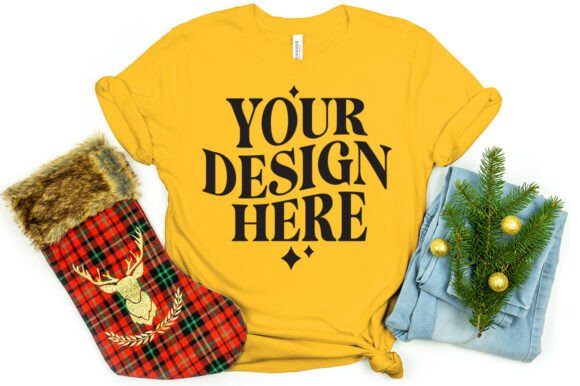 Christmas Bella Canvas 3001 Mockup Gold: A Designer’s Review for Product Mockups