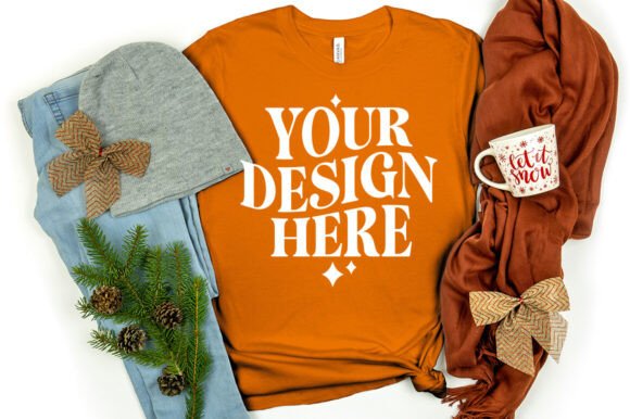Christmas Bella Canvas 3001 Mockup Orang: Product Mockups Review