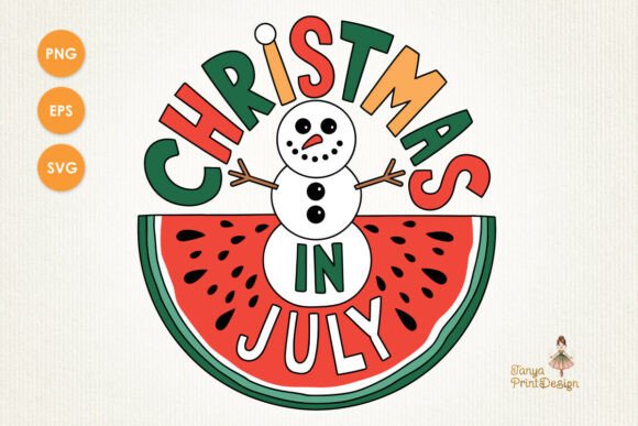 Christmas in July Snowman SVG PNG Design Review