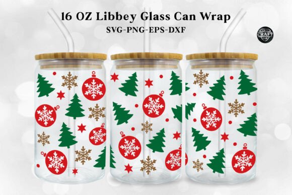 Christmas Libbey Glass Can Wrap 16oz SVG: A Designer’s Take on Seasonal Crafts