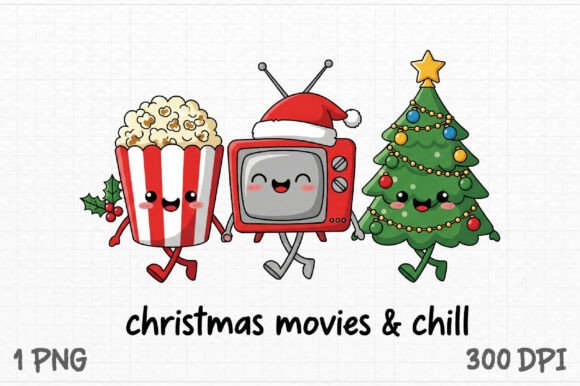 Christmas Movies Png,Retro Christmas PNG for T-Shirt Designs