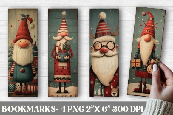 Christmas Quirky Santa Bookmarks: A Print Templates Review for Designers