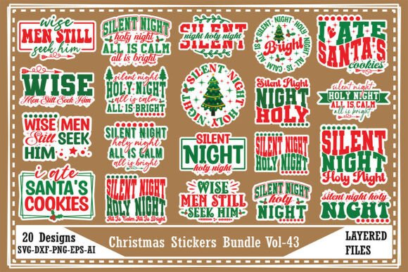 Christmas Stickers Bundle Vol-43 Review for T-Shirt Designs