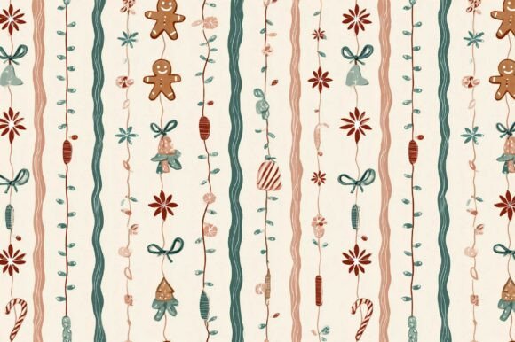 Coquette Christmas Pattern Candy Paper: A Festive Graphic Design Asset for Bloggers and Publishers