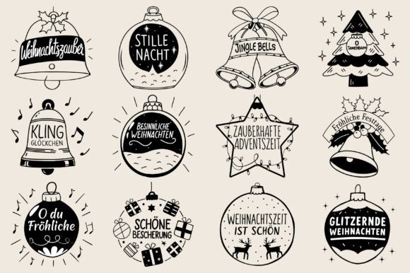 German Christmas Ornaments SVG PNG