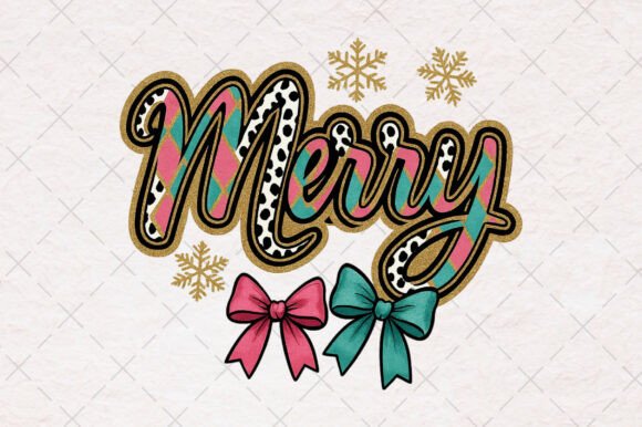 Merry Coquette Bow Glitter Christmas PNG Review