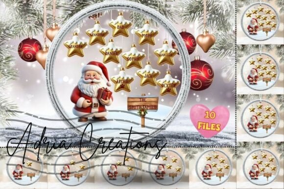 Personalize Family Christmas Ornament in Crafts