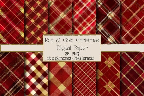 Red Gold Christmas Diagonal Plaid Review for Real Projects
