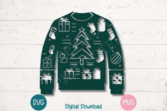 Ugly Christmas Sweater Holiday SVG for Crafts